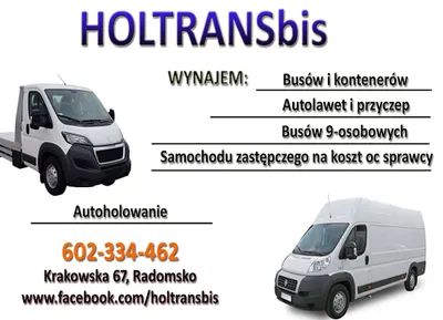HOLTRANS-bis Autoholowanie i Wynajem Busów, Kontenerów, Lawet i Przyczep